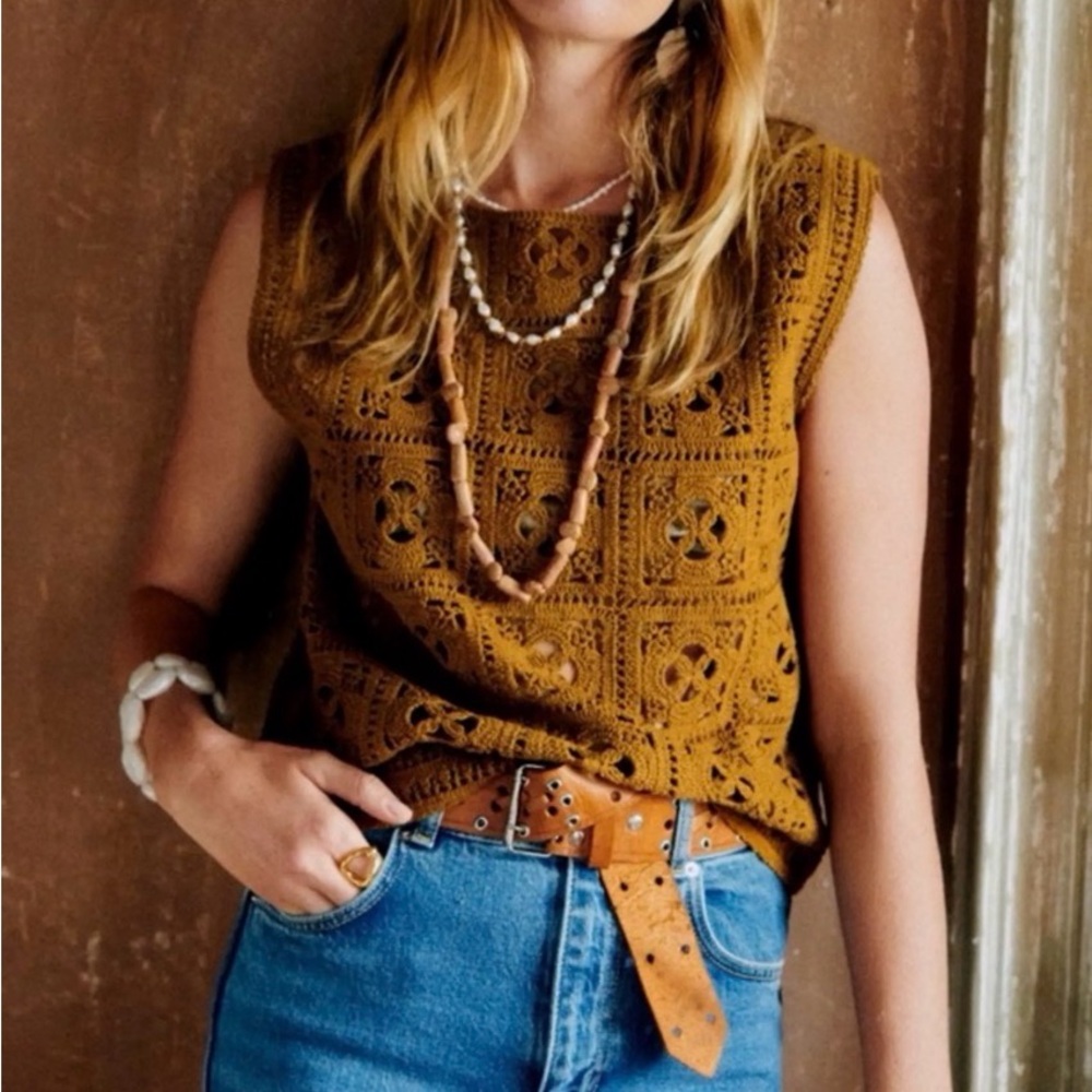 Sezane Lysiane jumper in Bronze - Picture 5 of 6